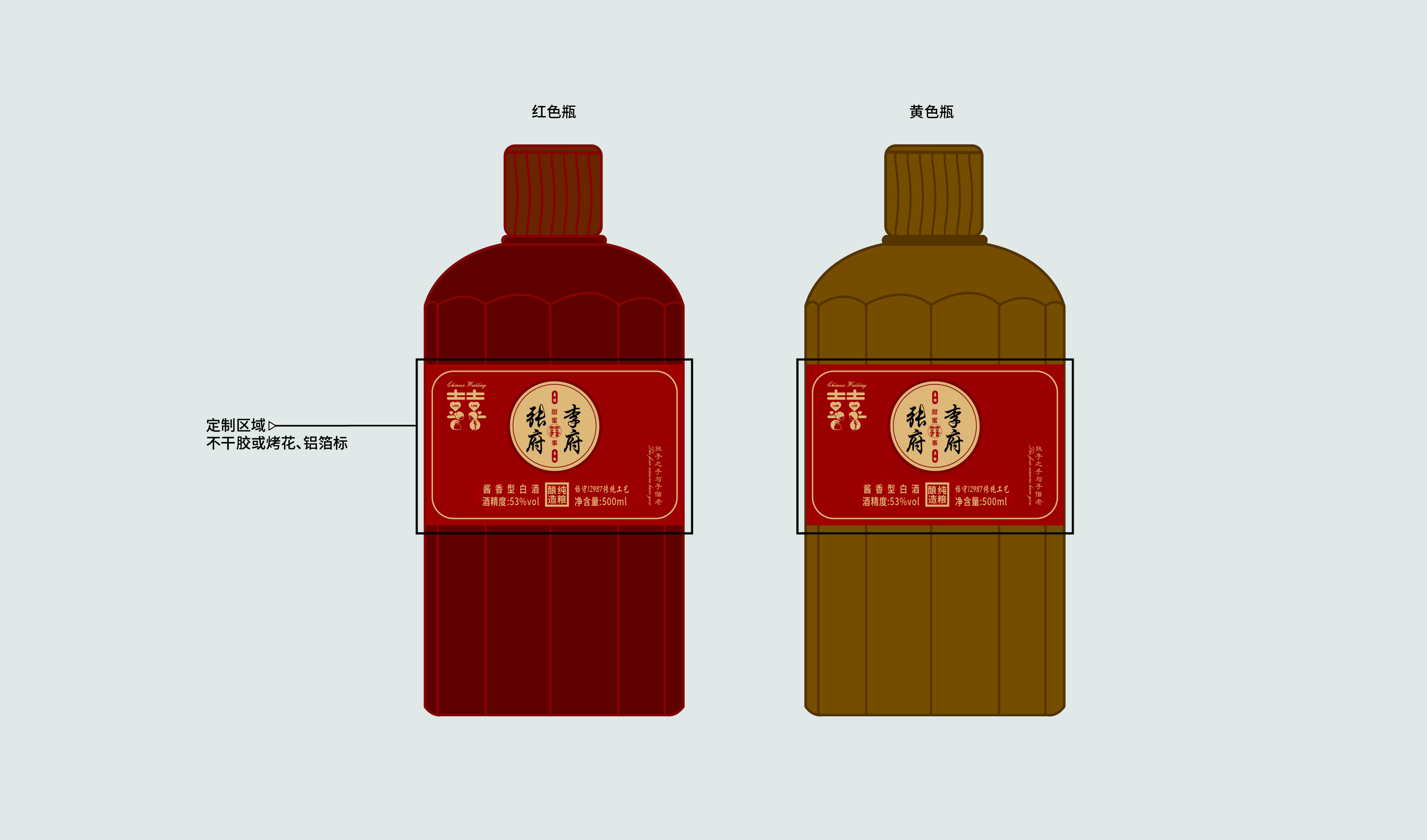 婚宴&mdash;&mdash;甜蜜囍事 酒包装设计 平面文件
